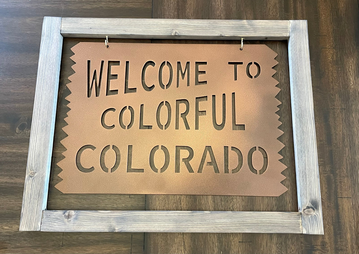 Framed Colorado Welcome Sign