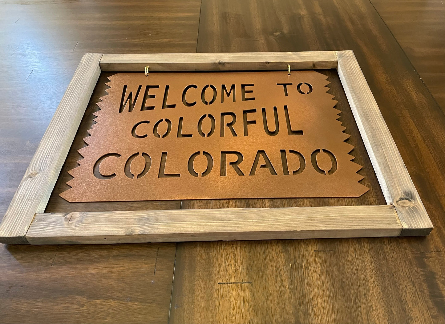 Framed Colorado Welcome Sign