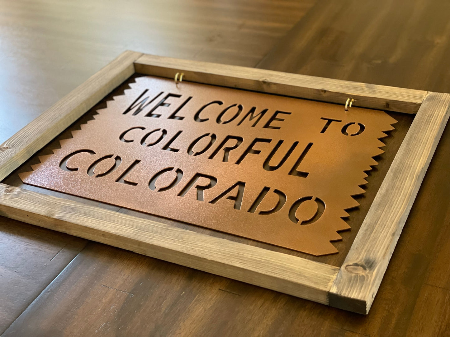 Framed Colorado Welcome Sign