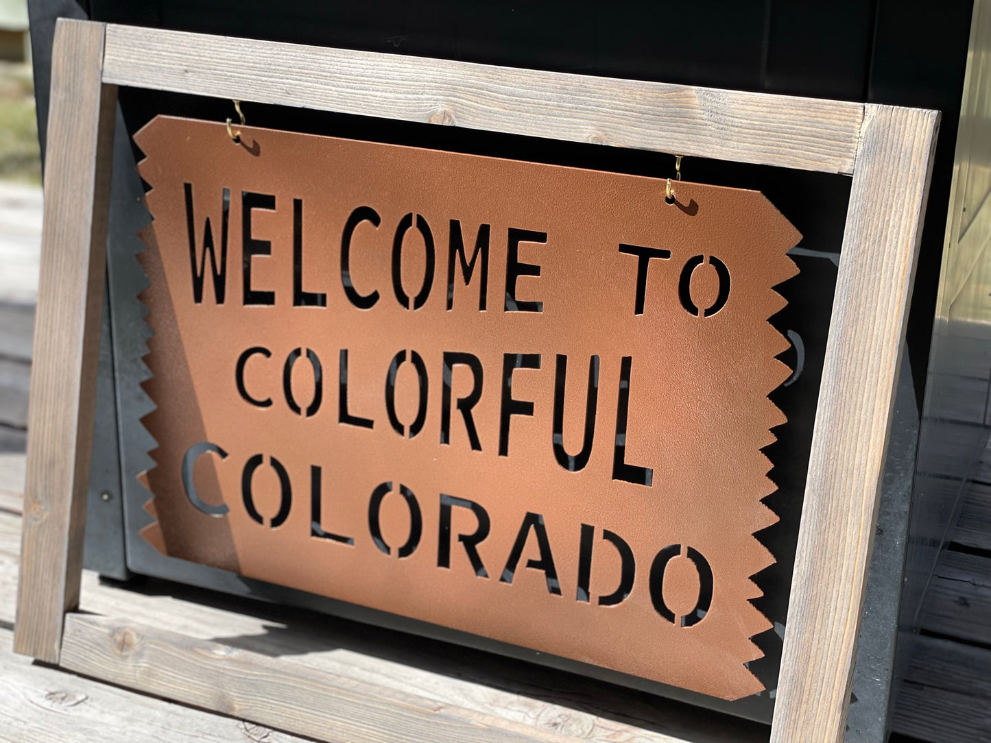 Framed Colorado Welcome Sign