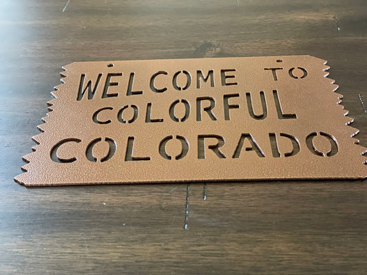 Small Colorado Welcome Sign (unframed)